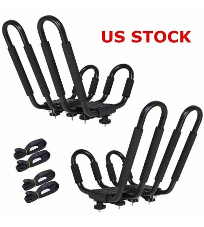 1/2/4 Canoe Boat Kayak Roof Rack Car SUV Truck Top Mount Carrier J Cross Bar