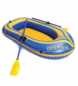 2-Person Reparartion Oared Fishing Boat Kayak River Lake Flotté Pagaies 180 96cm