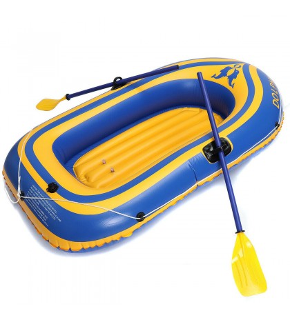 2-Person Reparartion Oared Fishing Boat Kayak River Lake Flotté Pagaies 180 96cm