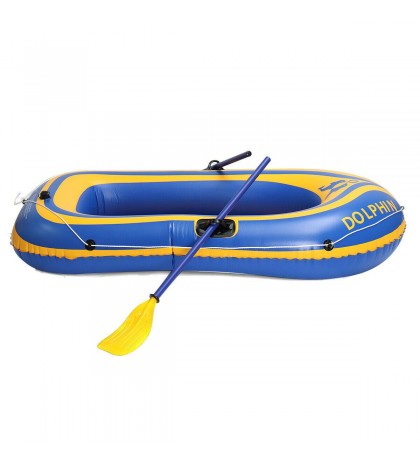 2-Person Reparartion Oared Fishing Boat Kayak River Lake Flotté Pagaies 180 96cm