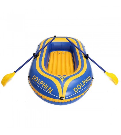 2-Person Reparartion Oared Fishing Boat Kayak River Lake Flotté Pagaies 180 96cm