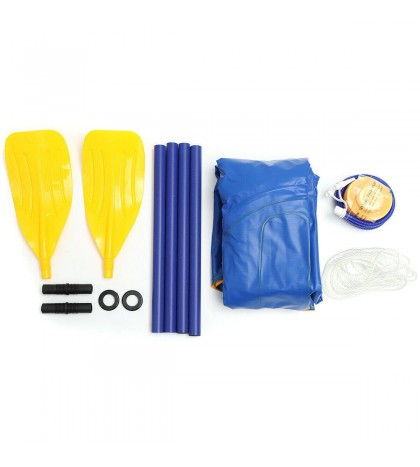 2-Person Reparartion Oared Fishing Boat Kayak River Lake Flotté Pagaies 180 96cm