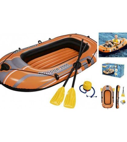 H2OGO! HydroForce Inflatable Raft w/ Oars & Pump 77