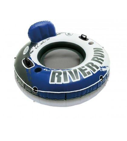 Intex River Run II Inflatable 2 Person Float (2 Pack) & 1 Rider Floats (6 Pack)