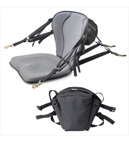 GTS Pro Molded Foam Kayak Seat, Sit On Top Kayak, Back Support, Soft Bottom Set