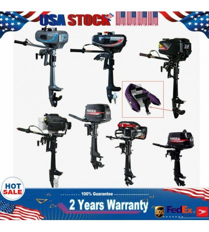 3.5/4/6/6.5/7HP 2/4-Stroke Outboard Motor Boat Engine w/Water/Air Cooling System