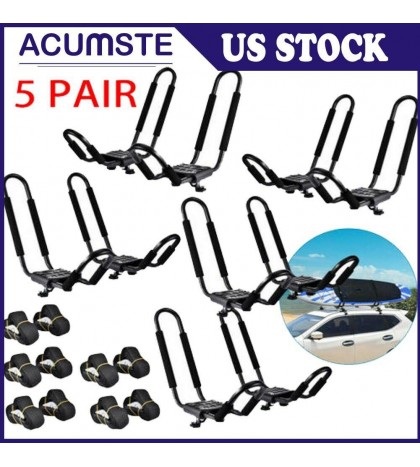 10XKayak Roof Rack Top Mount Carrier Folding Canoe Boat J Cross Bar For Car SUV