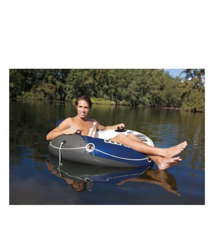 Intex River Run Inflatable Floating Tube Water Raft for Lake River Pool (4 Pack)