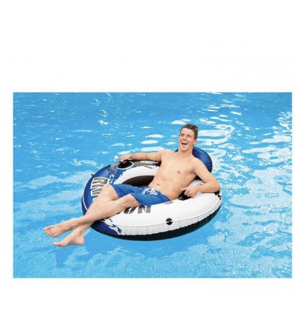 Intex River Run Inflatable Floating Tube Water Raft for Lake River Pool (4 Pack)