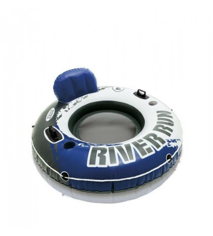 Intex River Run Inflatable Floating Tube Water Raft for Lake River Pool (4 Pack)