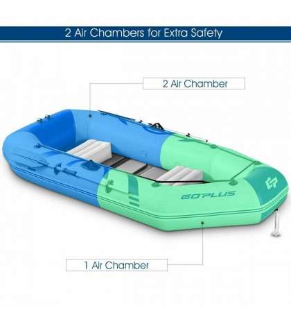 Fishing Kayak Boat Inflatable Kayak 2 3 Person Set Oars Air Pump High Pressure