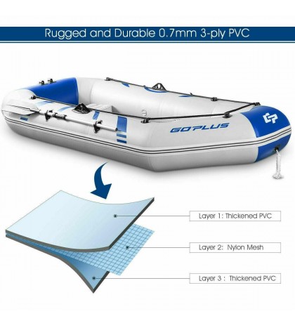 Fishing Kayak Boat Inflatable Kayak 2 3 Person Set Oars Air Pump High Pressure