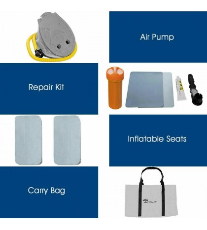 Fishing Kayak Boat Inflatable Kayak 2 3 Person Set Oars Air Pump High Pressure