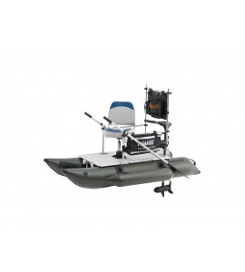 AQUOS New 7.5ft Pontoon Boat&Guardbar&Seat&Transom hand 55lbs motor
