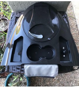 Perception sit-inside kayak used with Werner paddle