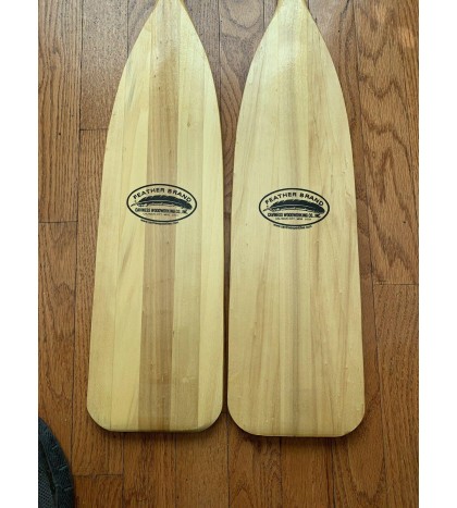Nice Used Vintage Wooden Feather Paddles Oars Boats Canoe Kayaks 60