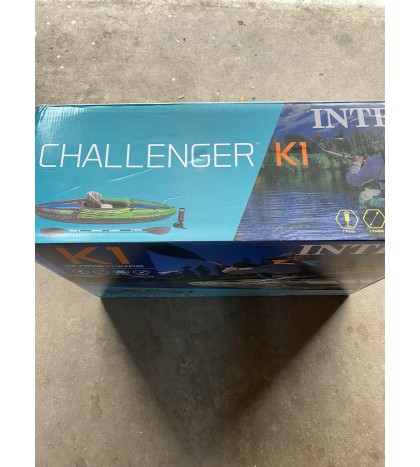 Intex Challenger K1 Inflatable Kayak Set with Oars and Air Pump