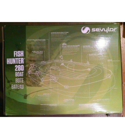Sevylor Fish Hunter 280 Inflatable Fishing Boat NIB Raft Lake 8' 11