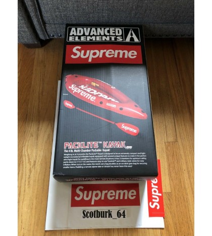 Supreme Advanced Elements Packlite Kayak Red SS18 Brand New NIB W/ Email