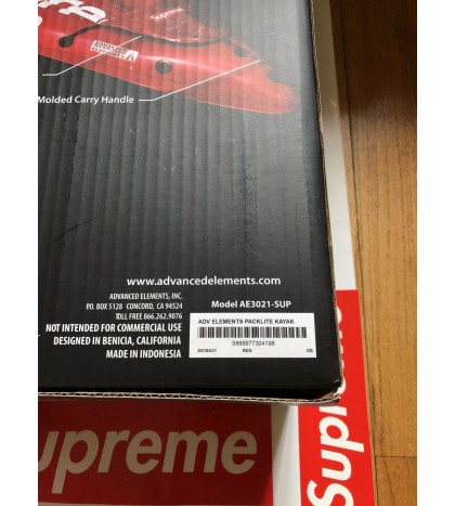 Supreme Advanced Elements Packlite Kayak Red SS18 Brand New NIB W/ Email