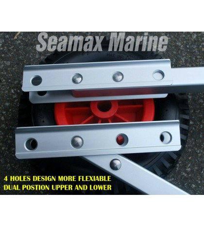 Seamax EZ Load Boat Launching Wheels Set for Inflatable Boat and Aluminum Boat