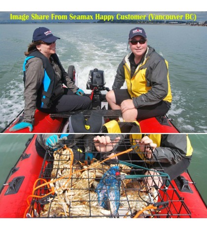 Seamax EZ Load Boat Launching Wheels Set for Inflatable Boat and Aluminum Boat