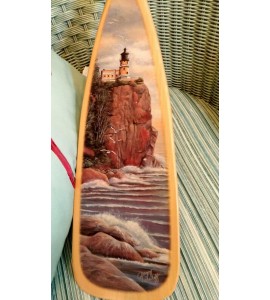 Hand Painted Paddle (Lighthouse) Nancy Lutoff/Lake Superior 36
