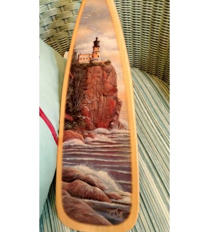 Hand Painted Paddle (Lighthouse) Nancy Lutoff/Lake Superior 36