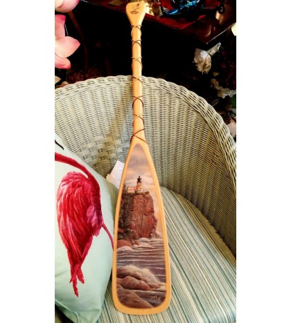 Hand Painted Paddle (Lighthouse) Nancy Lutoff/Lake Superior 36