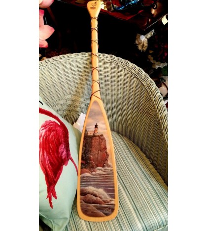 Hand Painted Paddle (Lighthouse) Nancy Lutoff/Lake Superior 36
