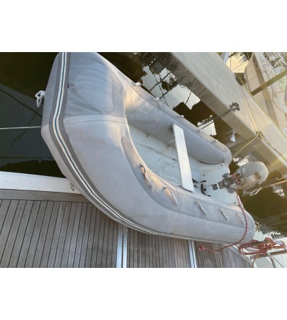 Grey Dinghy Inflatable with Motor