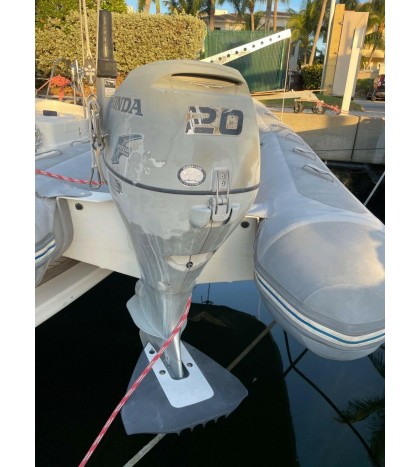 Grey Dinghy Inflatable with Motor