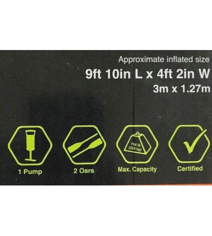 Intex 58360WL Inflatable Explorer Pro 400 Four-Person Boat with Oars and Pump