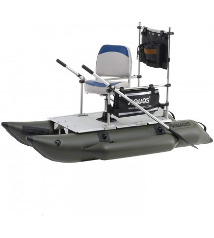 AQUOS 2021 Backpack 7.5 ft Pontoon Boat with Guard Bar and Folding Seat