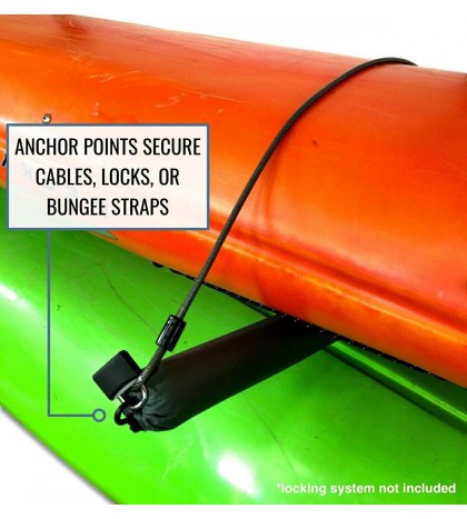 StoreYourBoard Outdoor 4 Kayak Storage Rack, Wall Mount Organizer, Holds 400 lbs