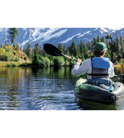 Intex Challenger K1 Inflatable Kayak Set w/ Aluminum Oars and Air Pump SHIP ASAP