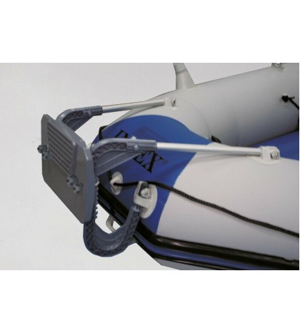 Intex 5 Person Inflatable Fishing Boat Set with 2 Oars, Air Pump with Mount Kit