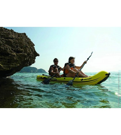 SEVYLOR Sit On Top Reef (Tm) Bottle Inflatable Kayak 2 Double Lakes Fishing