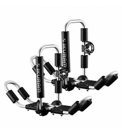 Kayak/Surf/Ski Roof Carrier Rack of Bilateral Premier J-Style Folding 4-in-1