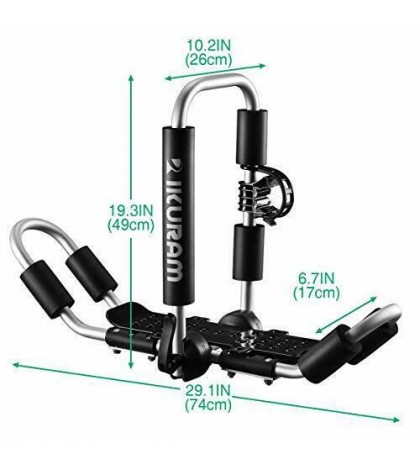 Kayak/Surf/Ski Roof Carrier Rack of Bilateral Premier J-Style Folding 4-in-1