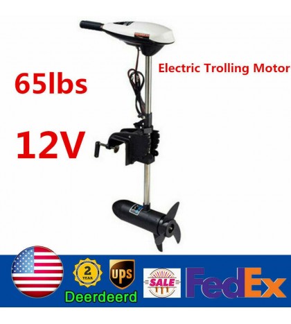 65LBS Electric Trolling Motor Boat Kayak Outboard Motor Heavy Duty 660W 12V