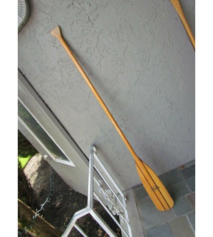 Wooden Boat Canoe Oar Paddles Large Twin Strike Feather Brand