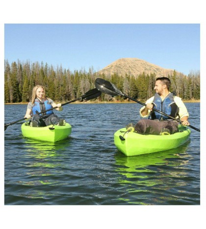 ‼️Lifetime Tioga 120” Kayak, 2 Pack Lime Green With 2 Paddles Sit On Top‼️