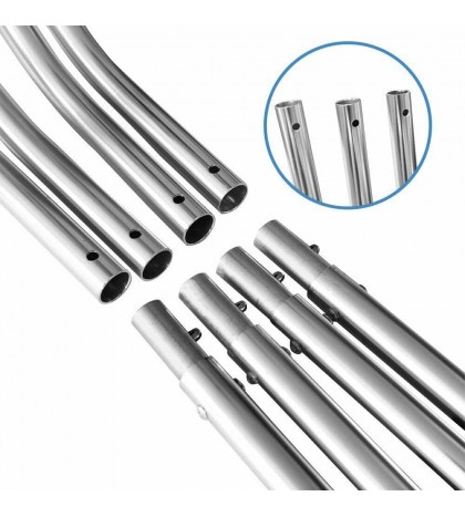 VINGLI 4 Bow Bimini Top Boat Cover Sun Shade Boat Canopy Waterproof 1 Inch 54