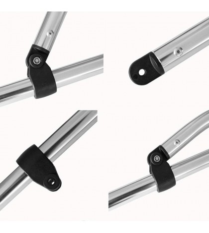 VINGLI 4 Bow Bimini Top Boat Cover Sun Shade Boat Canopy Waterproof 1 Inch 54