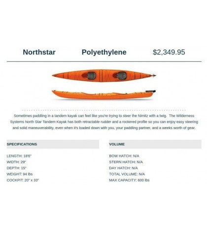 HUGE Wilderness Systems Expedition Tandem Sea Kayak