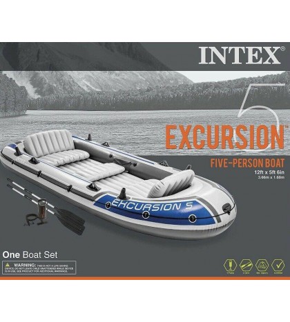 intex excursion 5 5-person inflatable boat set