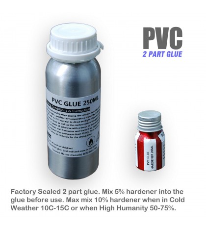 Seamax Professional 2 Part Glue Repair Kit for PVC or Hypalon Inflatable Boats