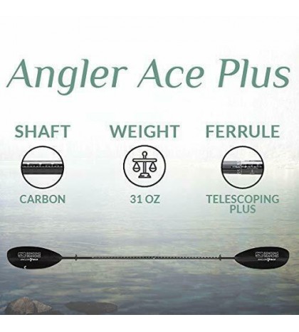 Angler Ace Plus Telescoping Kayak Paddle One Size Black