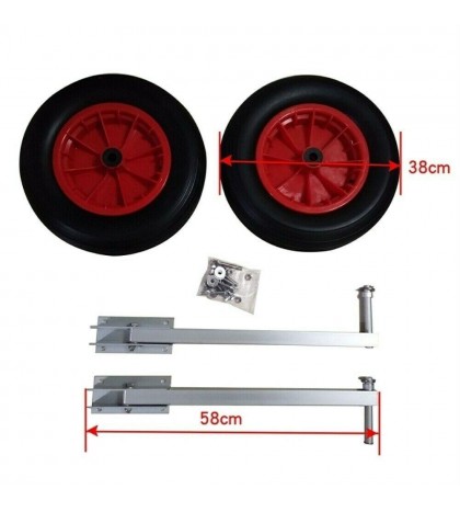 ALEKO Pair of Aluminum Alloy Dinghy Launching Wheels for Black